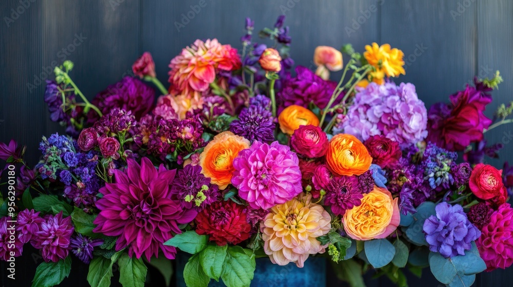 Vibrant blossoms in a stunning arrangement Vibrant blossoms in a stunning arrangement