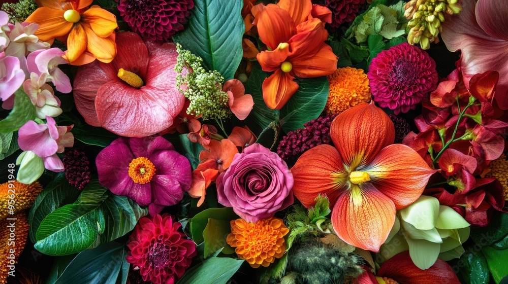 Fototapeta premium Vibrant blossoms in a stunning arrangement