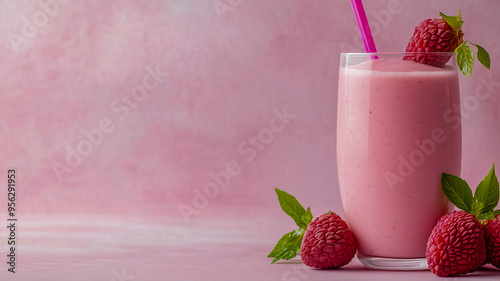  Refreshing Lychee Soothie on Pink Background photo