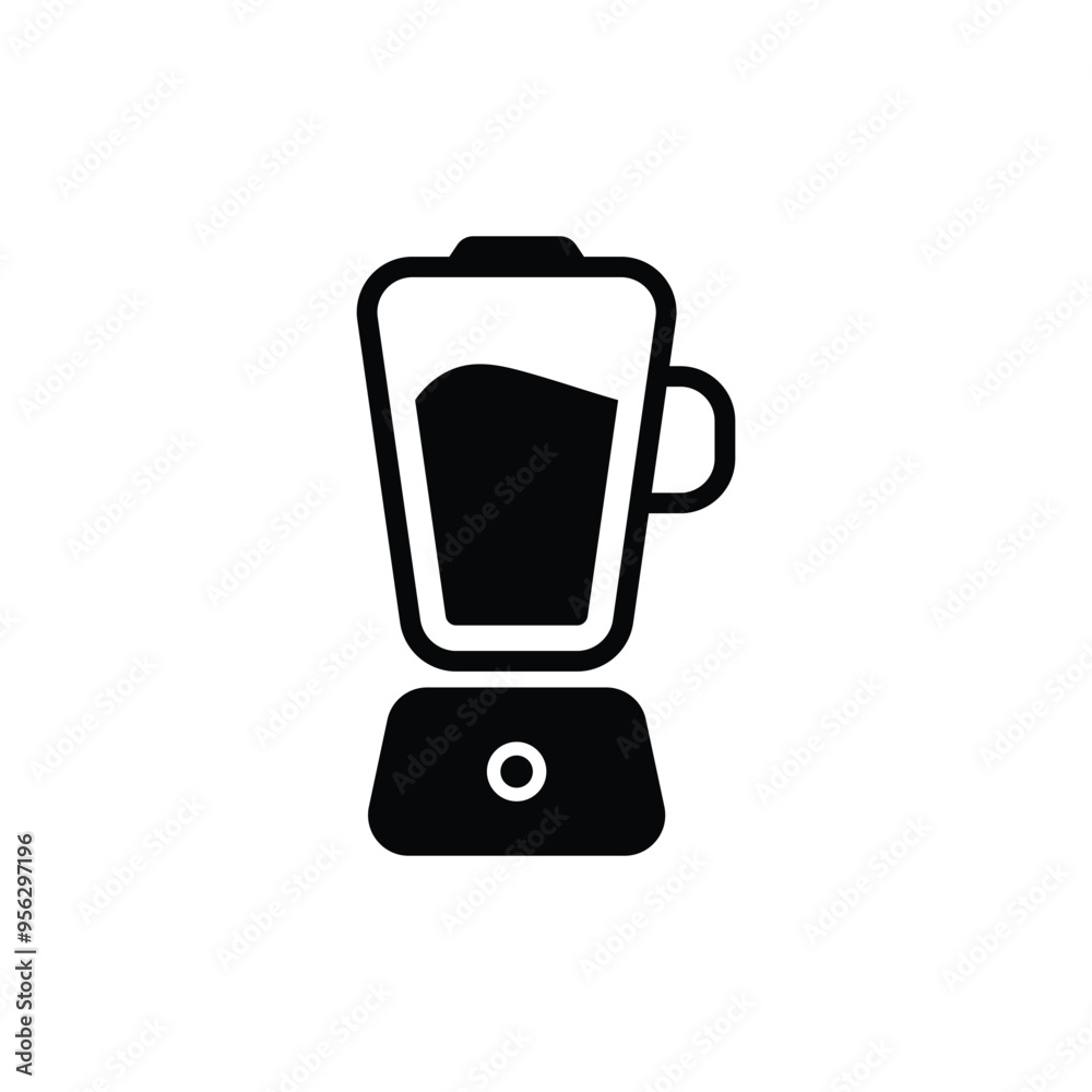 Blender black and white flat vector icon design. Blender symbol and clip art design Blender black and white flat vector icon design. Blender symbol and clip art design
