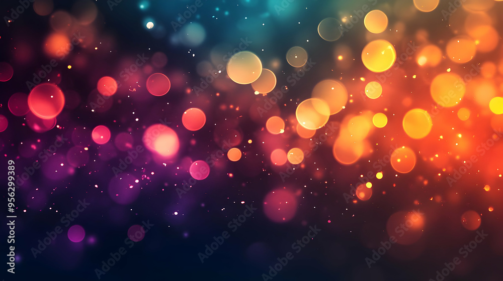 Abstract Bokeh Background with Warm Colors and Sparkles Abstract Bokeh Background with Warm Colors and Sparkles