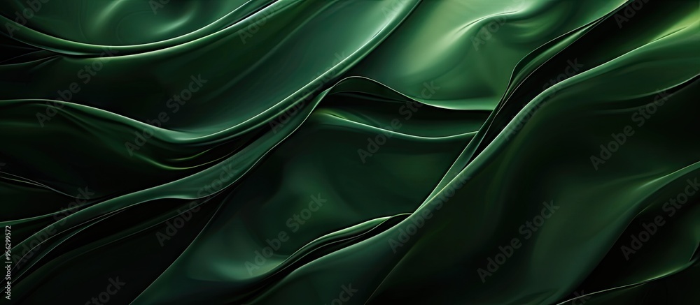Fototapeta premium Green and black background with prominent copy space image