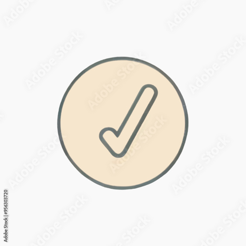 Minimalist checkmark icon design