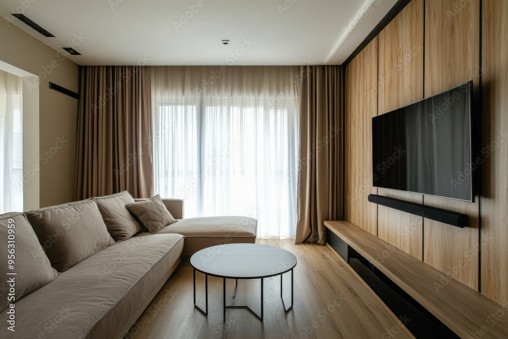Stunning Minimalist Interior Design For Small Living Rooms With Tv image