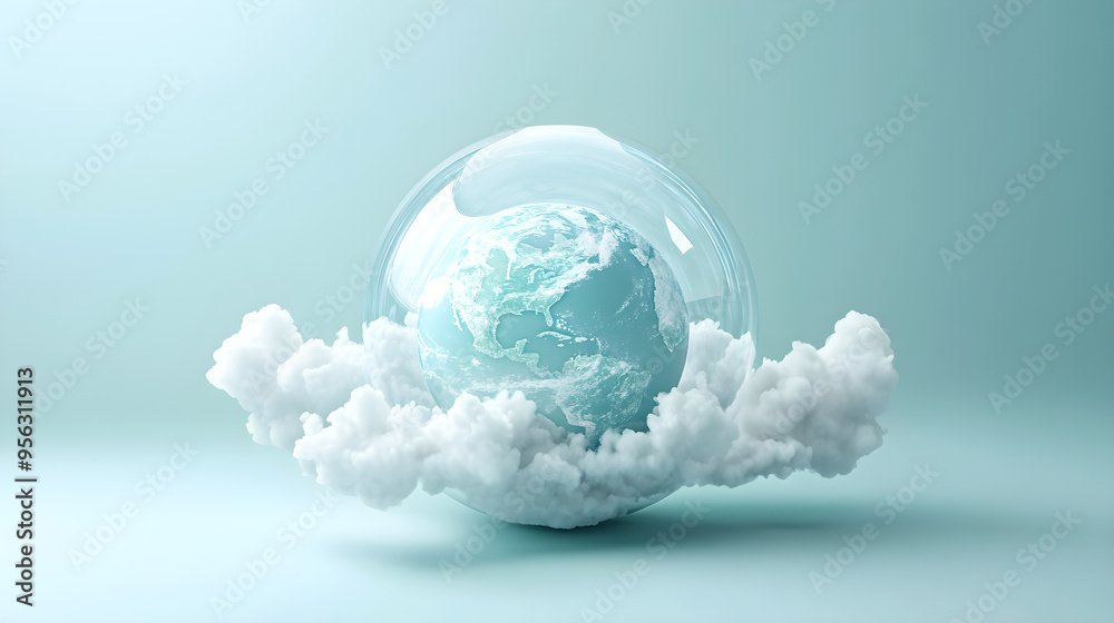 Obraz premium world ozone day.the ozone layer is like a blanket for Earth. AI generative.