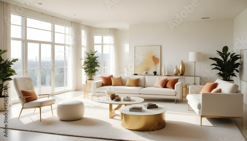 Photo interior modern design room 3d illustration