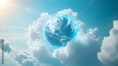 world ozone day.the ozone layer is like a blanket for Earth. AI generative.