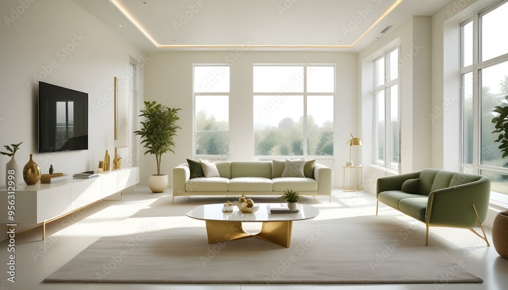 Fototapeta premium Photo interior modern design room 3d illustration