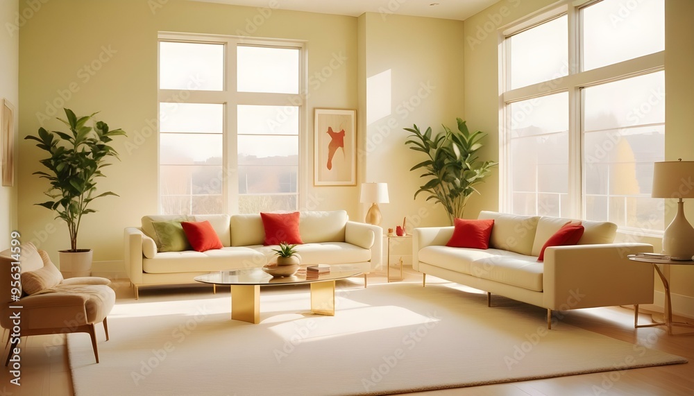 Fototapeta premium Photo interior modern design room 3d illustration