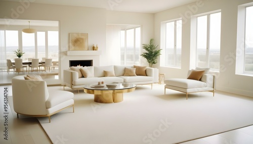 Photo interior modern design room 3d illustration