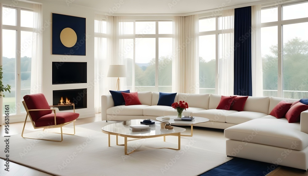 Photo interior modern design room 3d illustration Photo interior modern design room 3d illustration