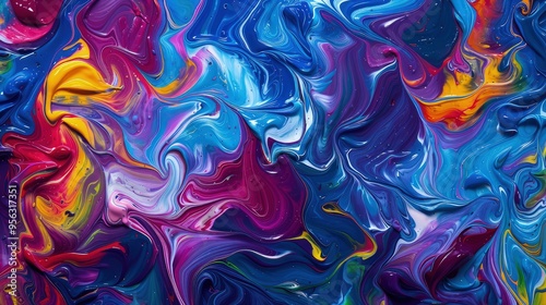 A seamless artistic background with swirling, multicolored oil paints, thickly applied with both brush and knife, creating an impression of movement and depth.