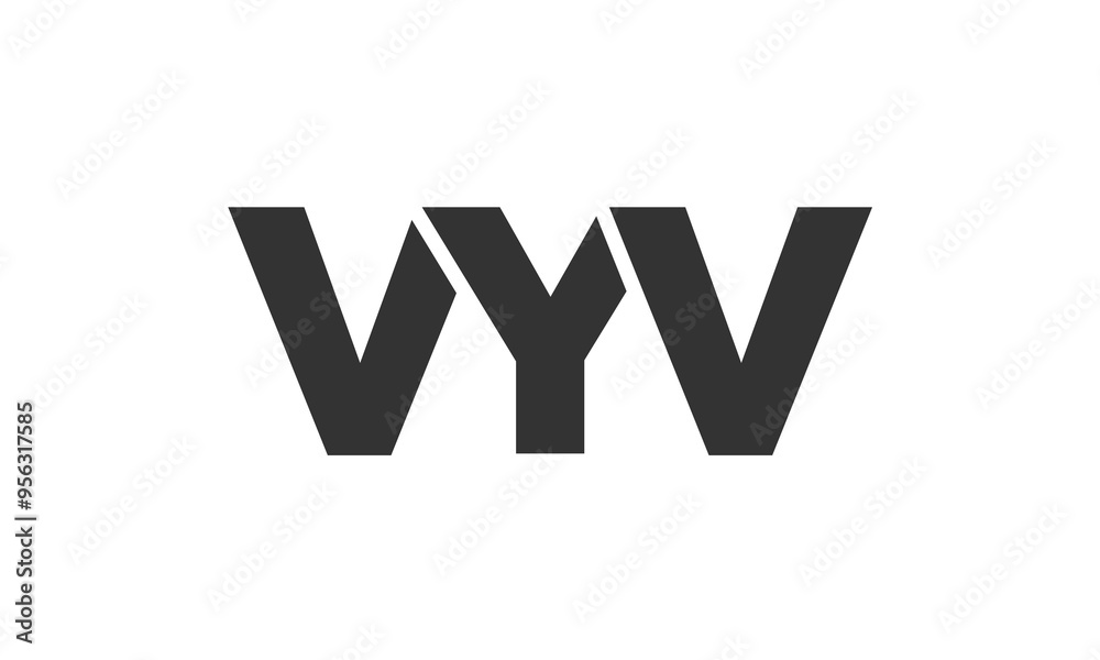 VYV logo design template with strong and modern bold text. Initial based vector logotype featuring simple and minimal typography. Trendy company identity. VYV logo design template with strong and modern bold text. Initial based vector logotype featuring simple and minimal typography. Trendy company identity.