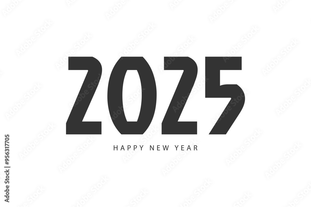 Happy New Year 2025 typography template calendar cover. Vector design for poster, banner, greeting card and invitation. Happy New Year 2025 typography template calendar cover. Vector design for poster, banner, greeting card and invitation.