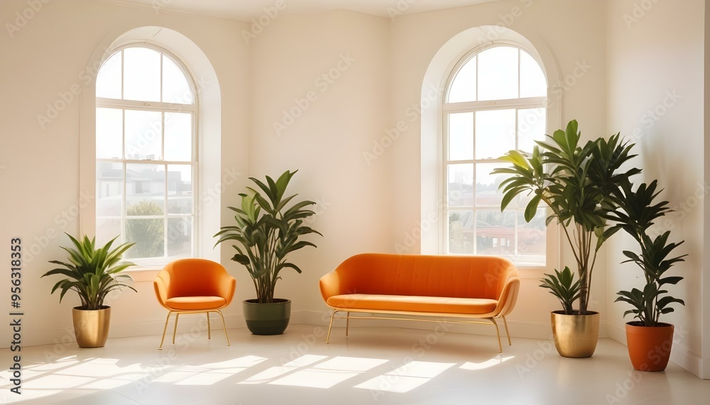Photo interior modern design room 3d illustration Photo interior modern design room 3d illustration