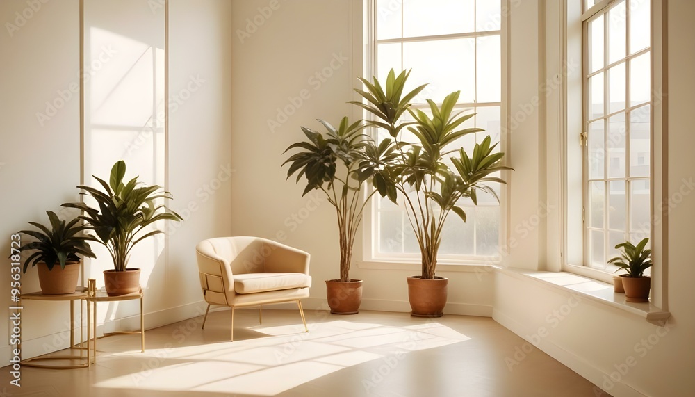 Photo interior modern design room 3d illustration Photo interior modern design room 3d illustration