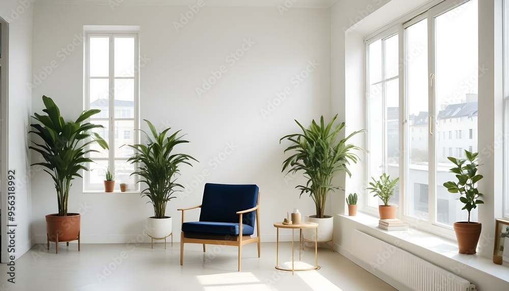 Photo interior modern design room 3d illustration Photo interior modern design room 3d illustration