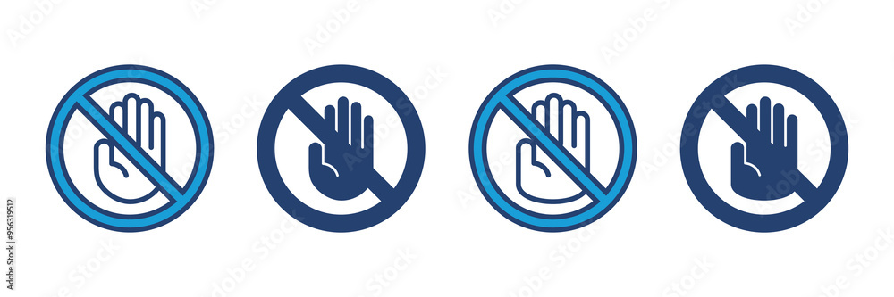 Stop icon vector. stop road sign. hand stop icon vector Stop icon vector. stop road sign. hand stop icon vector