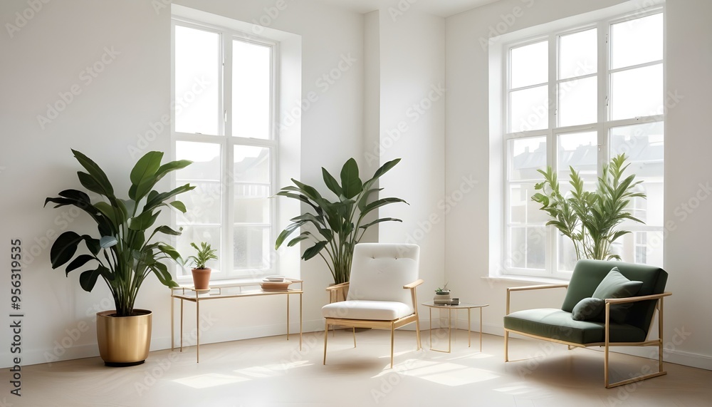 Photo interior modern design room 3d illustration Photo interior modern design room 3d illustration