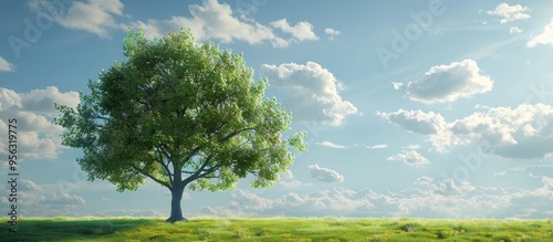 Tree with a stunning sky as a copy space image