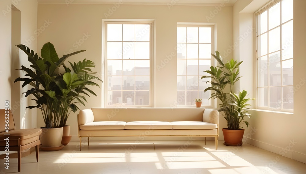 Photo interior modern design room 3d illustration Photo interior modern design room 3d illustration