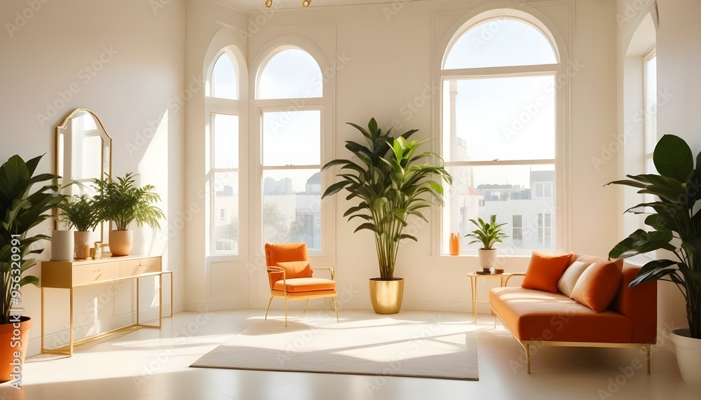 Photo interior modern design room 3d illustration Photo interior modern design room 3d illustration