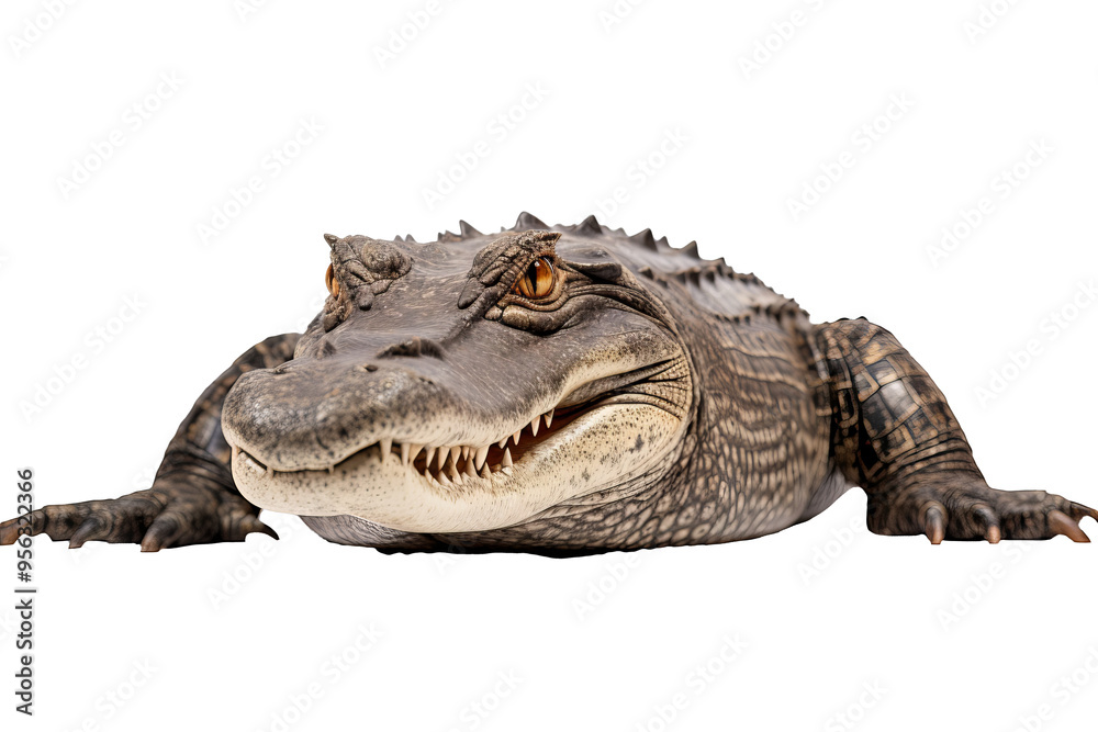 Fototapeta premium Crocodile PNG image with transparent background ideal for wildlife, reptile conservation, and nature-themed graphic design projects