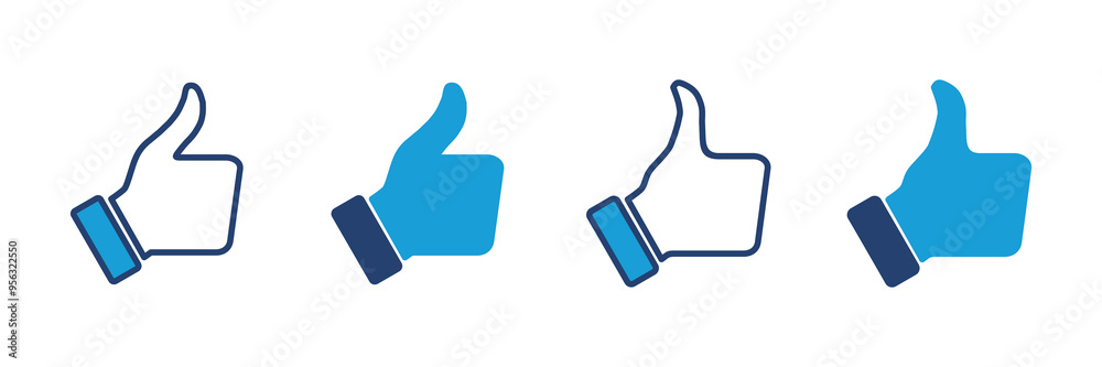 Thumbs up icon vector. Hand like. Like icon vector. Thumbs up icon vector. Hand like. Like icon vector.