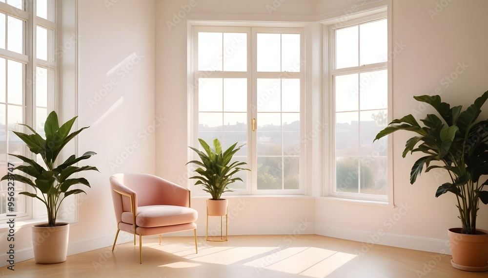 Photo interior modern design room 3d illustration