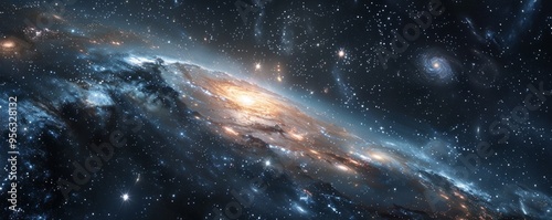 A peaceful starry night twinkling with countless distant galaxies, 4K hyperrealistic photo