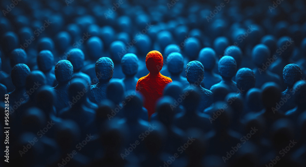 illustration of a human figure icon, symbolizing the recruitment or selection of talent, representing the search for the right person, Generative AI. illustration of a human figure icon, symbolizing the recruitment or selection of talent, representing the search for the right person, Generative AI.