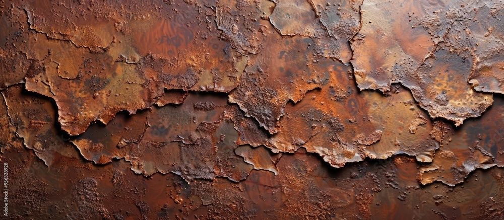 A rusty weathered plate textured with corrosion creates a striking image for presentation backgrounds. Creative banner. Copyspace image A rusty weathered plate textured with corrosion creates a striking image for presentation backgrounds. Creative banner. Copyspace image