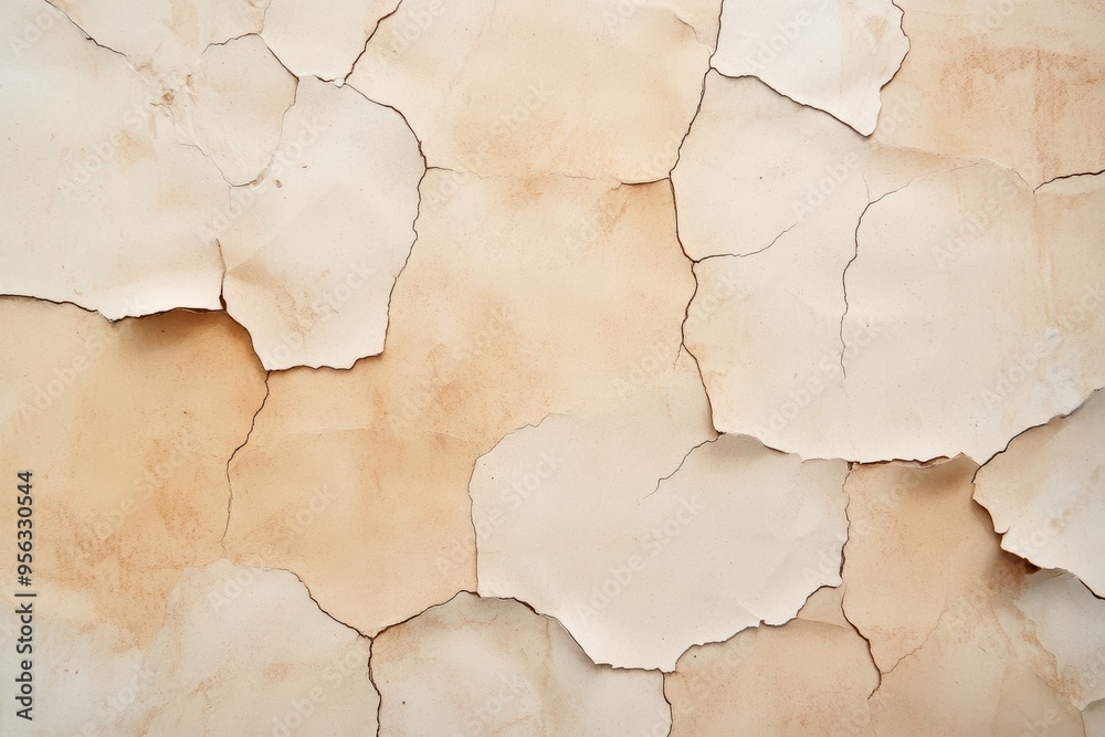 Close-up of a weathered wall with cracked, peeling paint, showcasing abstract textures and a vintage aesthetic. Close-up of a weathered wall with cracked, peeling paint, showcasing abstract textures and a vintage aesthetic.