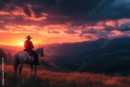 Cowboy Sunset Ride.