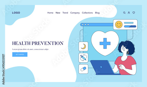 Health Prevention. Flat Vector Illustration