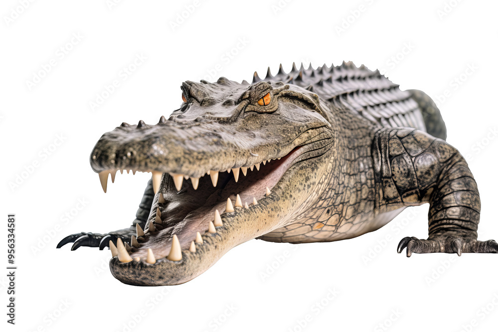 Fototapeta premium Crocodile PNG image with transparent background ideal for wildlife, reptile conservation, and nature-themed graphic design projects