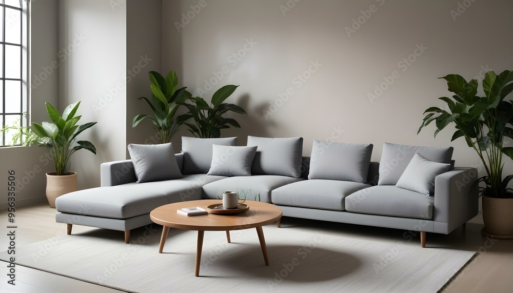 Photo interior modern design room 3d illustration Photo interior modern design room 3d illustration