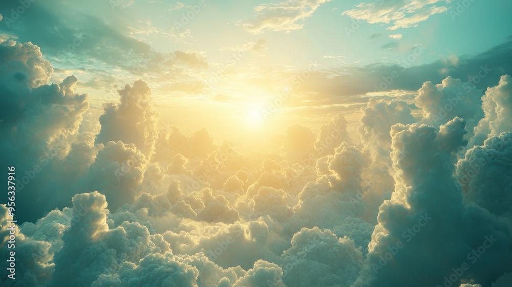 Serene Twilight Sky with Deep Blue and Gray Clouds Contrasted by Golden Horizon Glow Serene Twilight Sky with Deep Blue and Gray Clouds Contrasted by Golden Horizon Glow