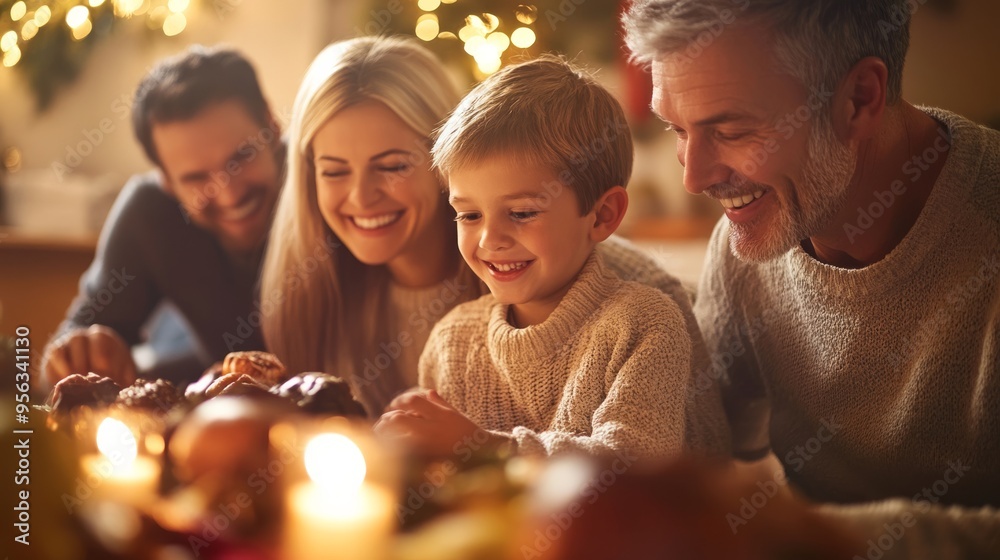 Family enjoying time together at home in Labor Day holiday, Labor Day celebration concept. Family enjoying time together at home in Labor Day holiday, Labor Day celebration concept.