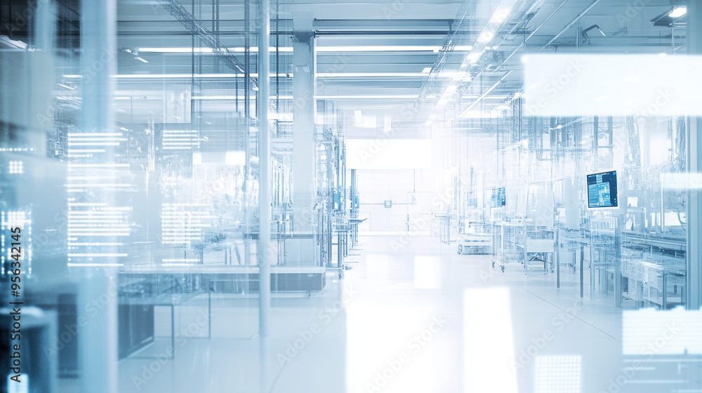 Modern Factory Interior. Modern Factory Interior.