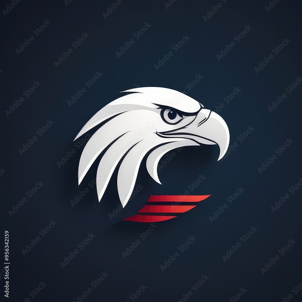 Fototapeta premium american bald eagle head illustration of a american eagle head american bald eagle 