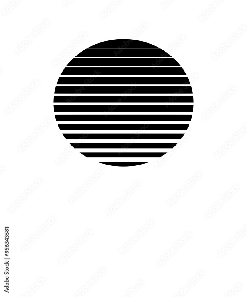 Retro Sunset 90s Circle Retro Sunset 90s Circle