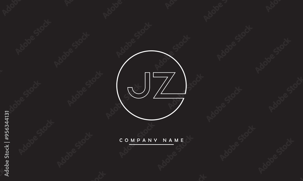 JZ, ZJ, J, Z Abstract Letters Logo Monogram JZ, ZJ, J, Z Abstract Letters Logo Monogram