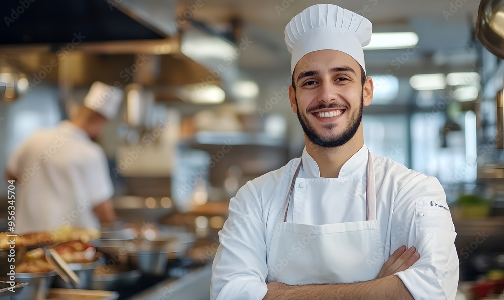 Chef with a white apron, Generative AI Chef with a white apron, Generative AI