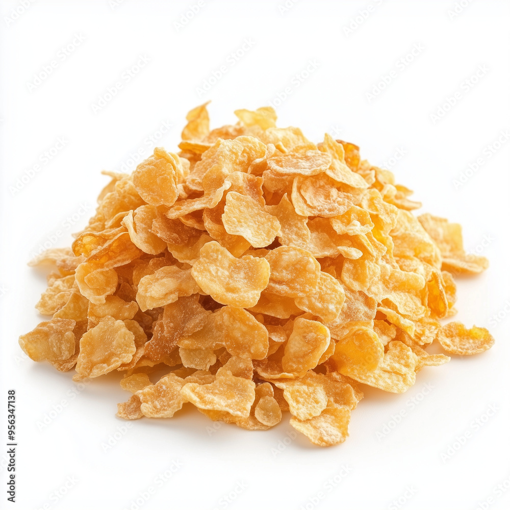 branflakes pile isolated on white background branflakes pile isolated on white background