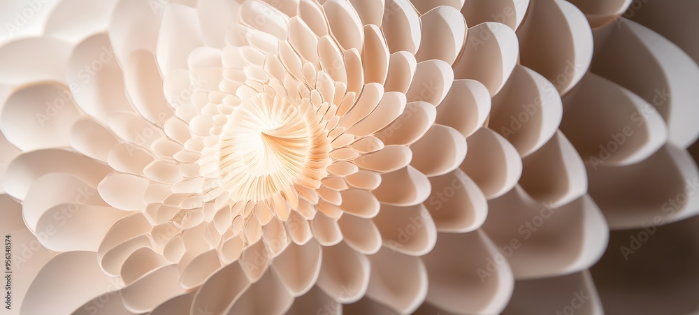9. A series of concentric paper shapes with intricate cut details casting complex shadows and highlights 9. A series of concentric paper shapes with intricate cut details casting complex shadows and highlights
