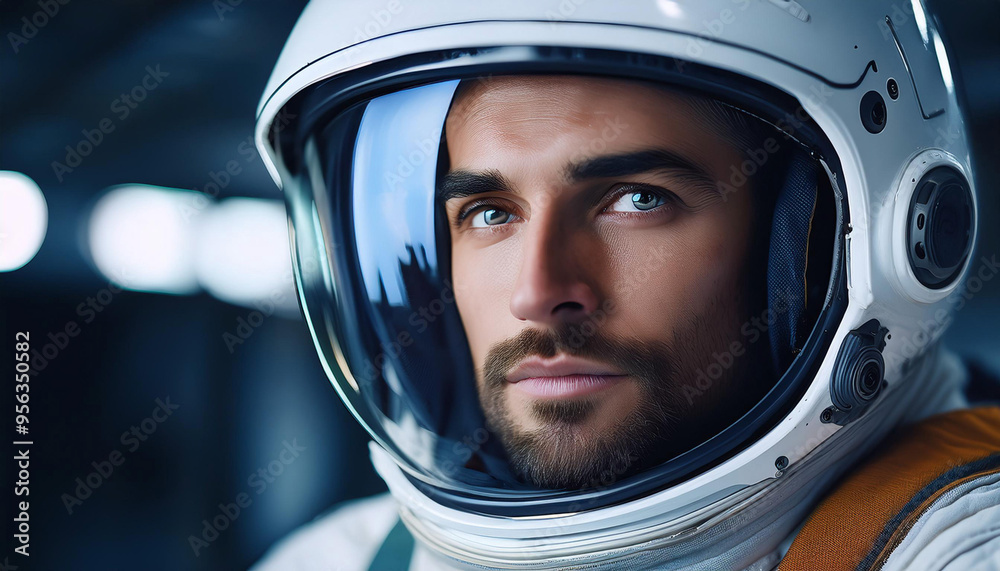 Close-Up of an Astronaut: A Headshot Capturing Aspiration and Awe Close-Up of an Astronaut: A Headshot Capturing Aspiration and Awe