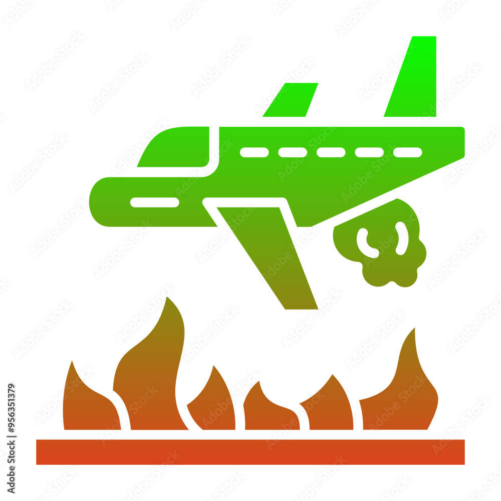 Obraz premium Firefighter Plane Icon
