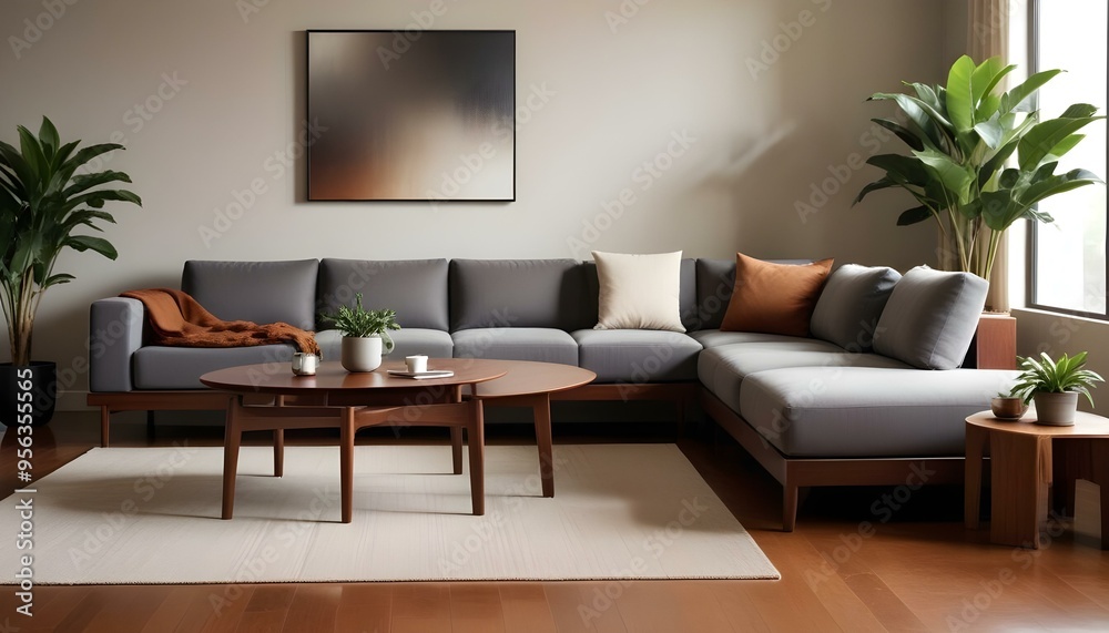 Fototapeta premium Photo interior modern design room 3d illustration