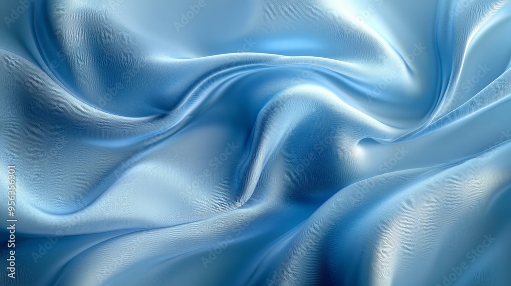 Elegant Light Blue Satin Fabric with Luxurious Texture Elegant Light Blue Satin Fabric with Luxurious Texture